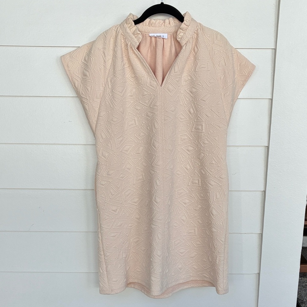 THML Quilted, Textured Mini Dress with pockets